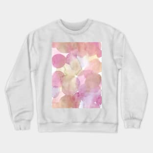 Popping Blush Bubbles  - Minimalist Abstract Watercolor Painting Crewneck Sweatshirt